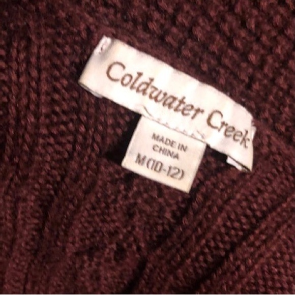 Coldwater creek , Cowl neck cable knit sweater with half sleeves - Picture 3 of 3